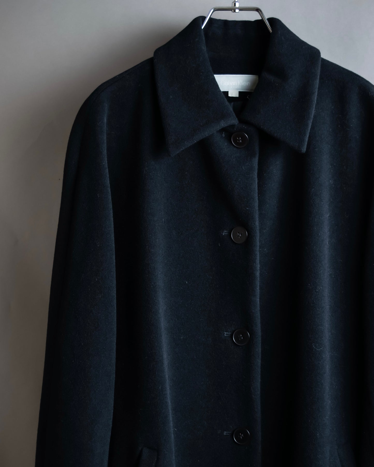 "CALVIN KLEIN" Oversized 5 button soutien collar coat