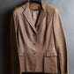 "LOEWE"  Camel brown leather tailored jacket