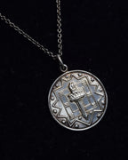 "Tiffany&Co" Olympic torch motif sterling silver necklace