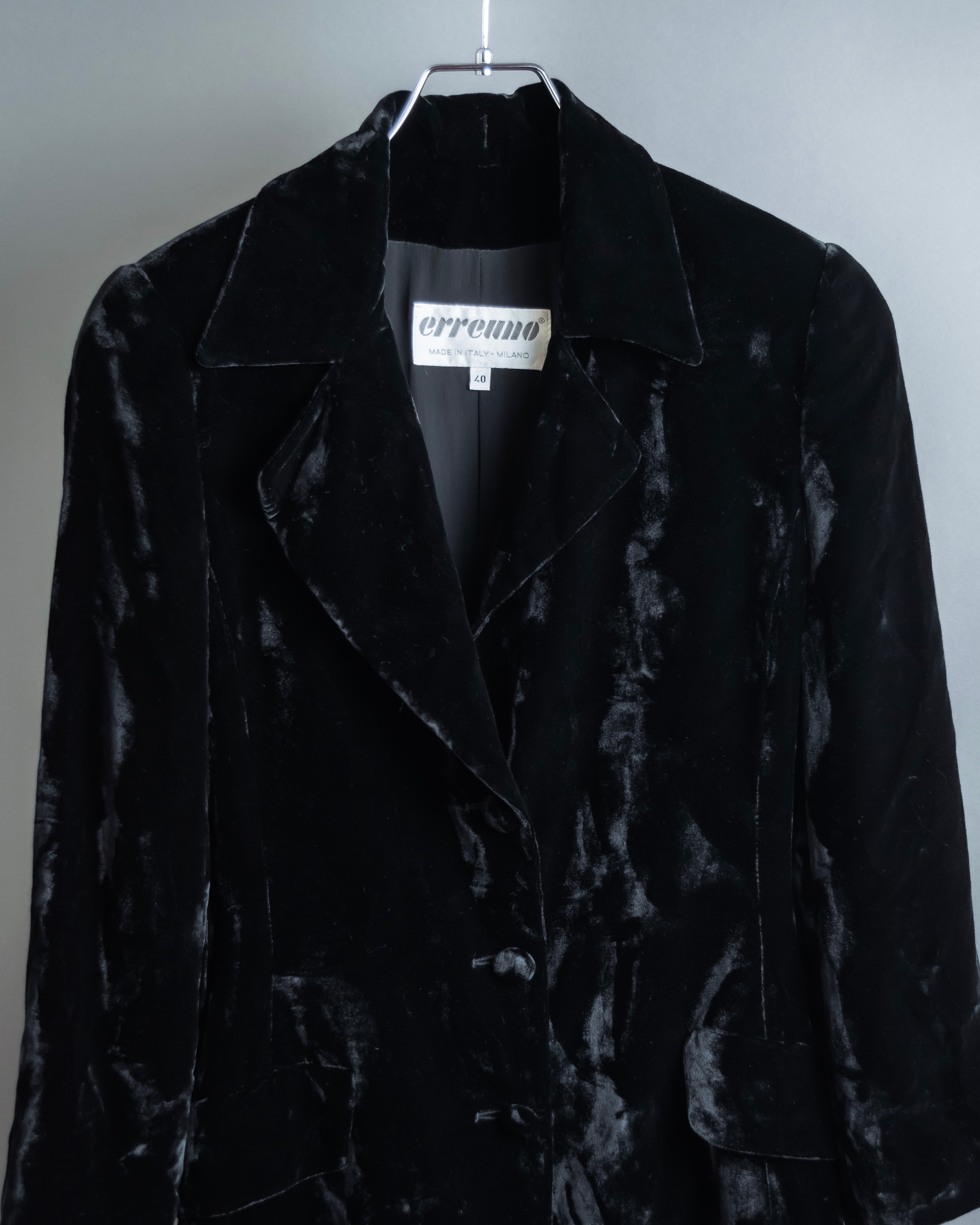"ERREUNO" Relaxed tailored velour jacket