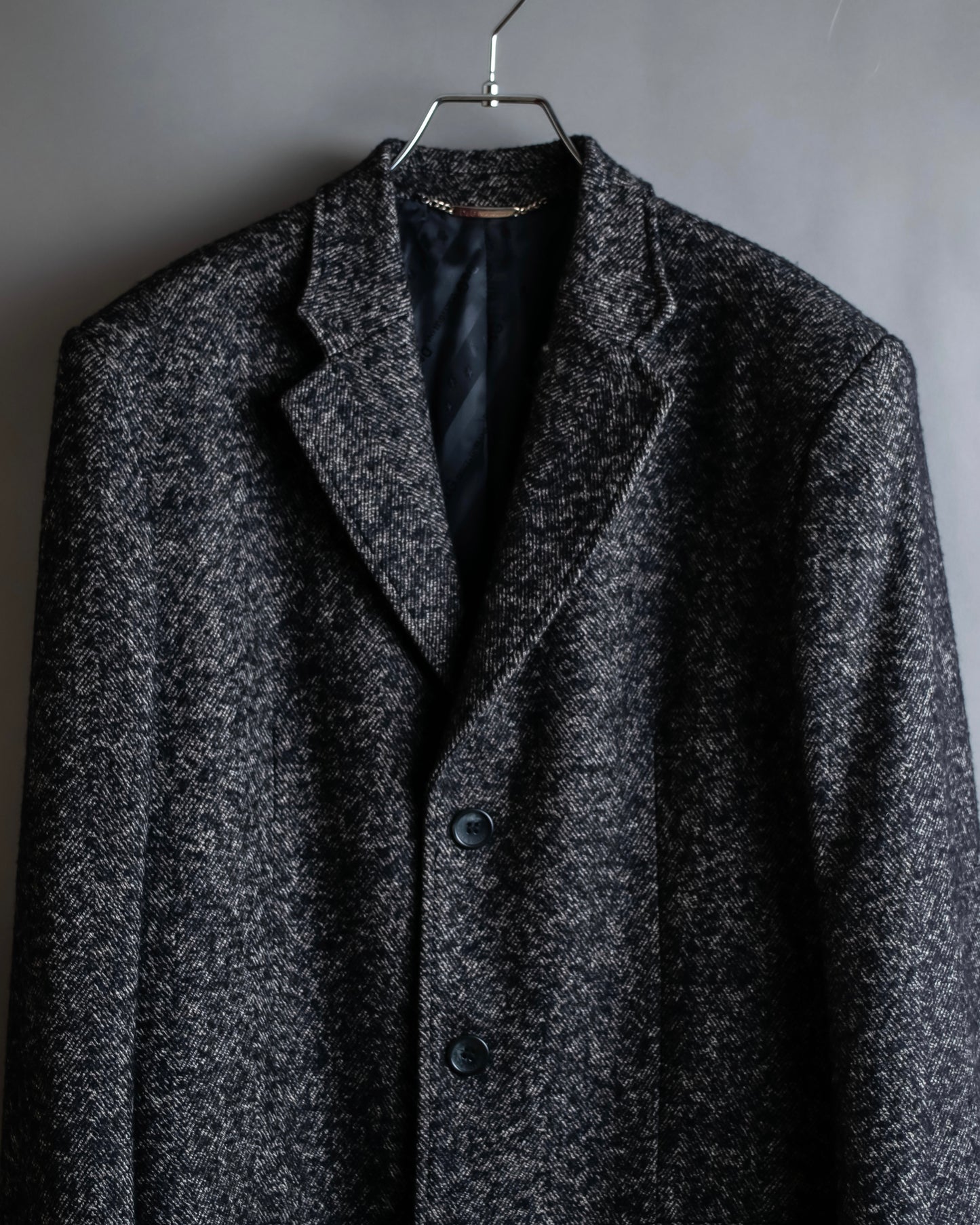 "DOLCE & GABBANA" Oversized tweed long chesterfield coat