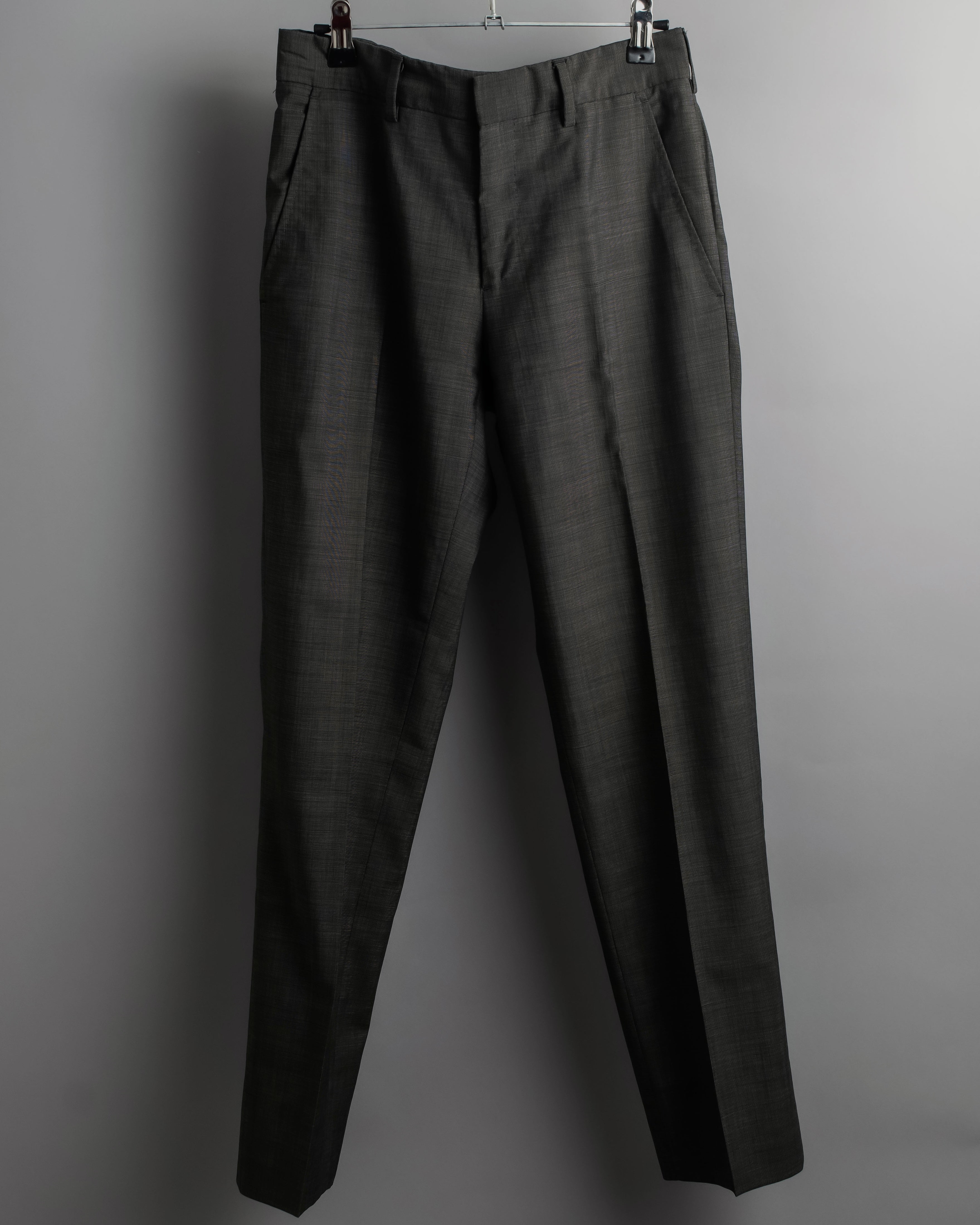 "PRADA" Sharkskin wool minimal tailoring set up