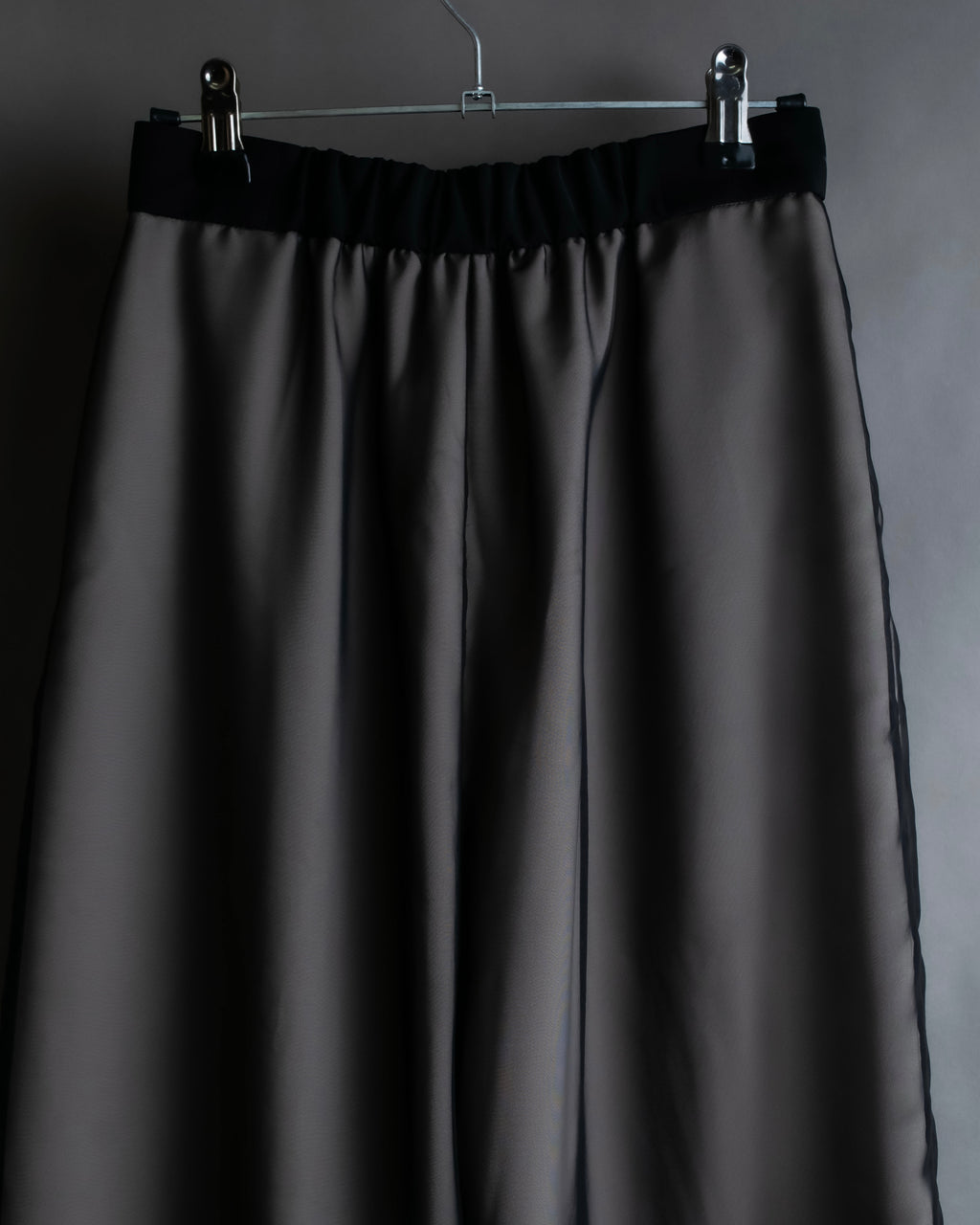 "LANVIN en Bleu" Sheer layered sarouel wide pants