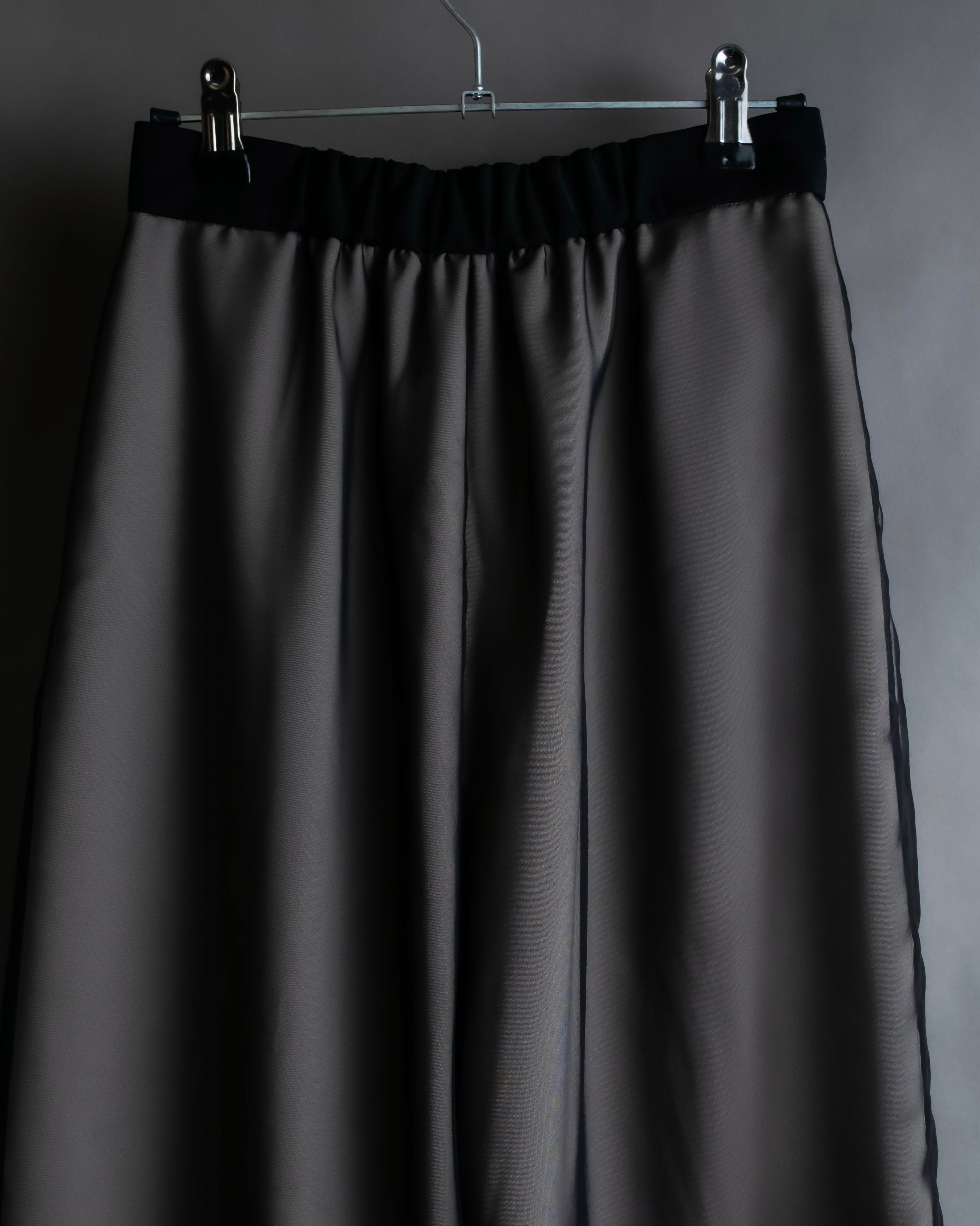 "LANVIN en Bleu" Sheer layered sarouel wide pants