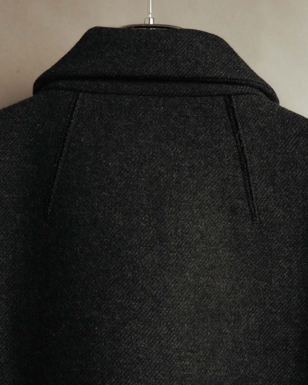 “miu miu” 00’s-10’s Wool angora leather buckle coat