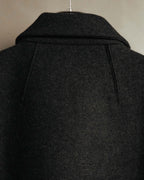 “miu miu” 00’s-10’s Wool angora leather buckle coat