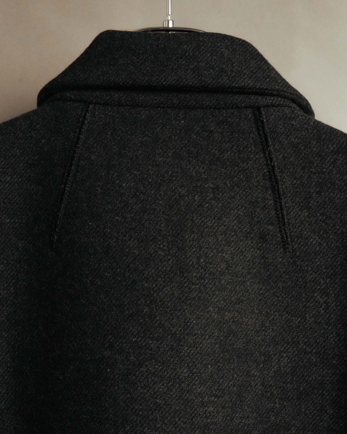 “miu miu” 00’s-10’s Wool angora leather buckle coat