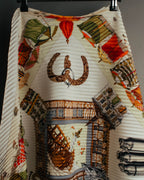 -SPECIAL- "Hermès" 90's-00's Accordion pleated scarf