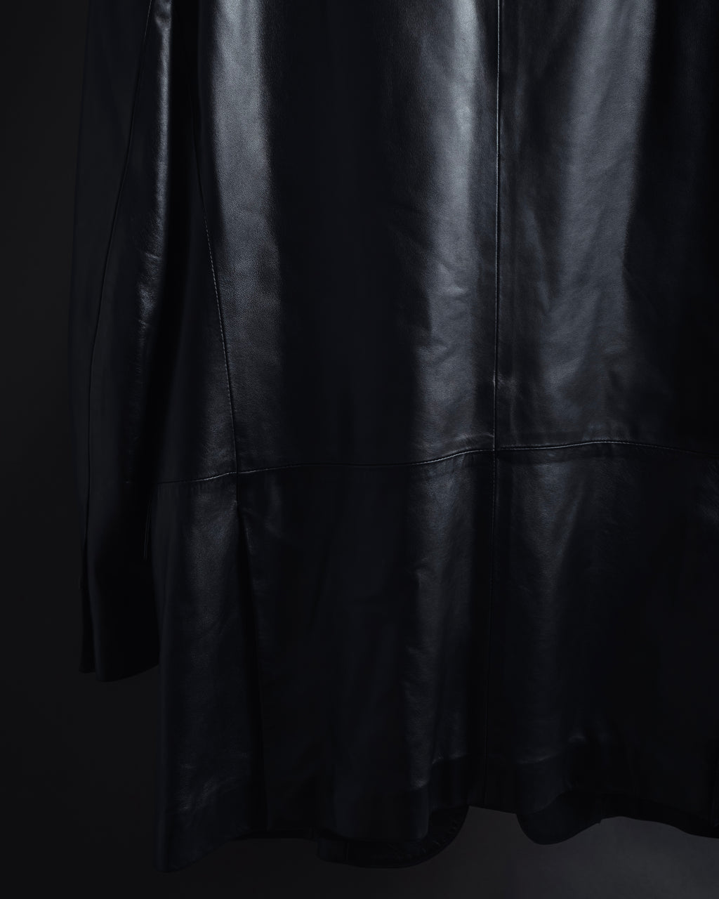 "Salvatore Ferragamo" Straight silhouette leather tailored jacket