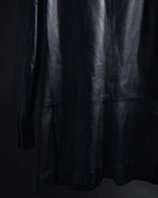 "Salvatore Ferragamo" Straight silhouette leather tailored jacket