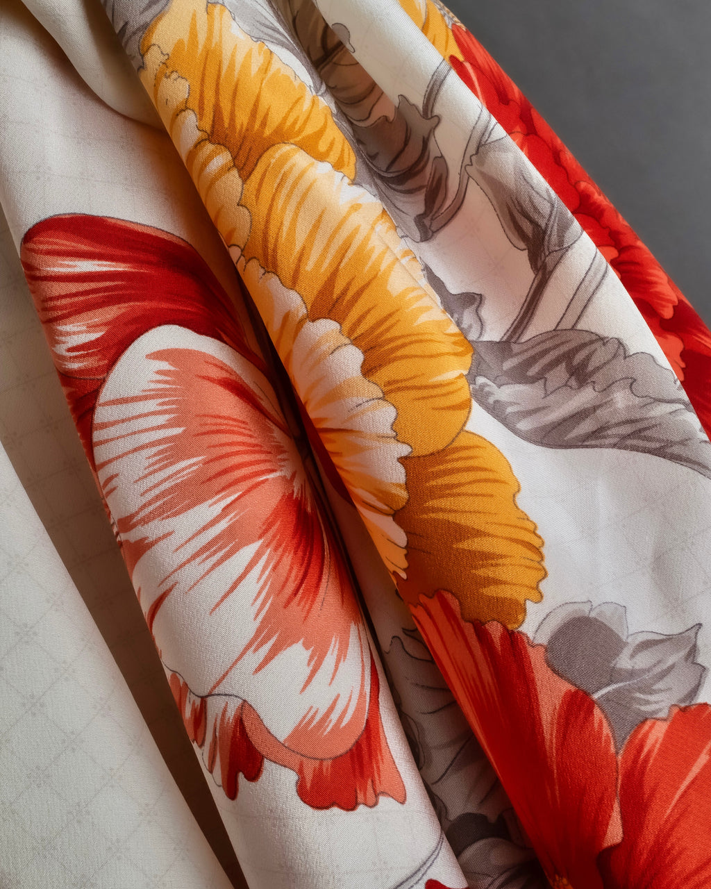 "Christian Dior" Various floral silk scarf