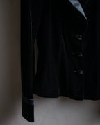 "ARMANI COLLEZIONI" Satin switched design velvet jacket