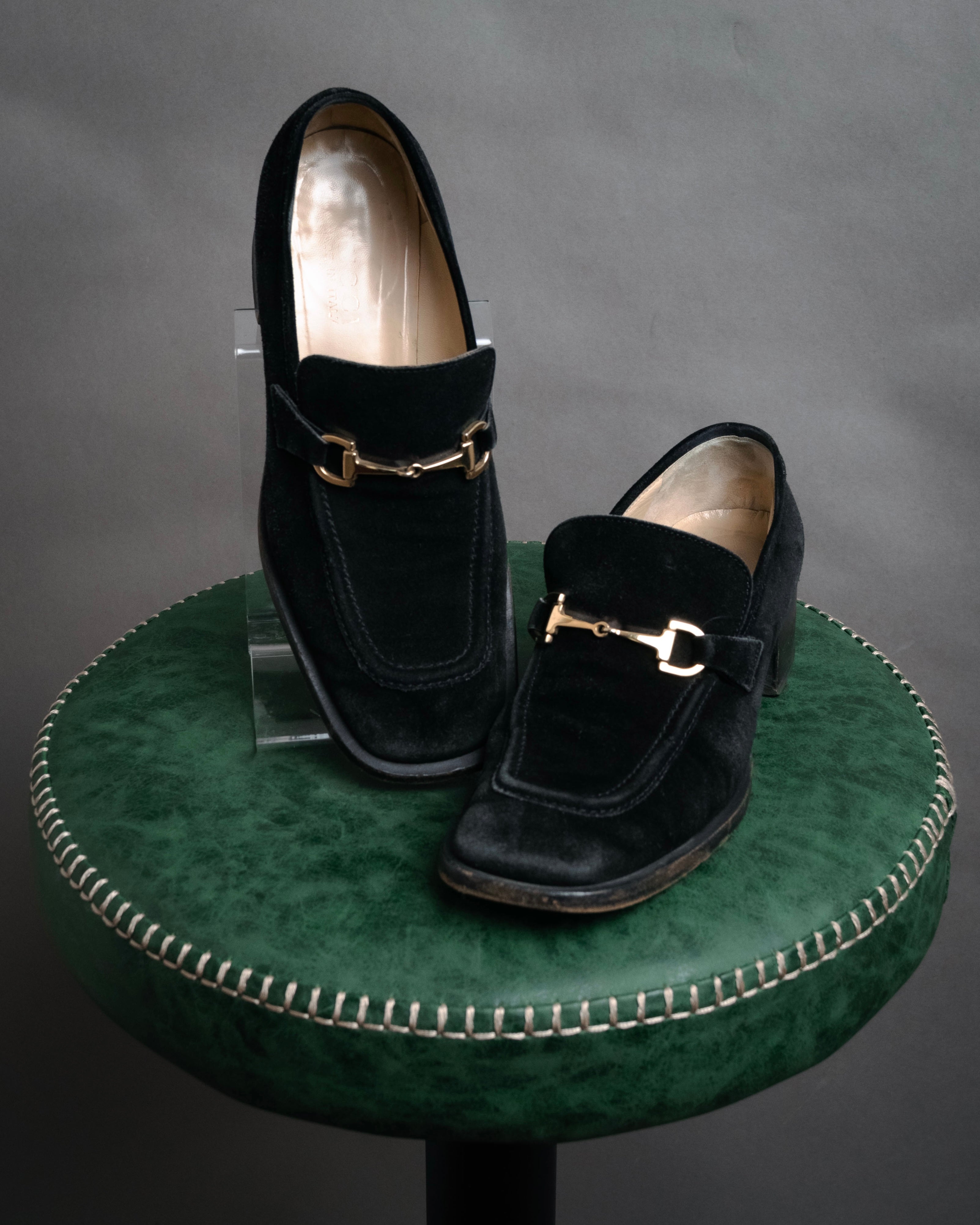 OLD GUCCI ホースビット スクエア トゥ ローファー TomFord 期 GUCCI (グッチ) - ホースビット スクエアトゥ ローファー - ブラック