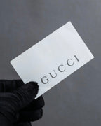 "GUCCI" Horizontally shaped cord-wrapped handle leather bag