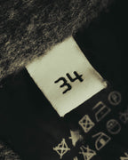 “BALENCIAGA” 00’s-10’s Wool angora wide-lapel coat