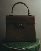 "Valentino Garavani" 80's-90's Classic box leather top-handle handbag