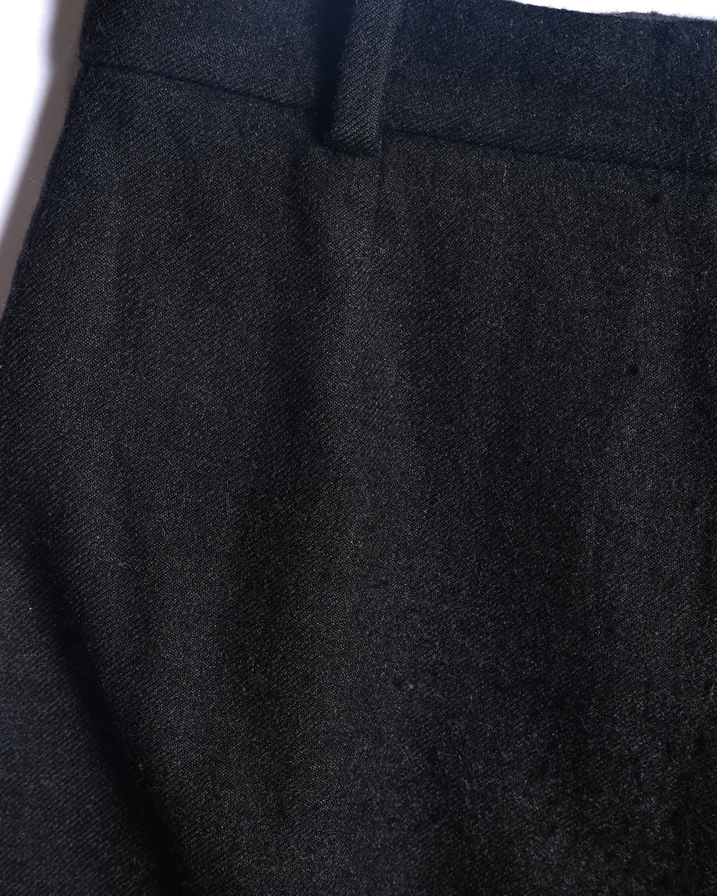 HERMES/ Straight Silhouette Wool Tuck Trousers