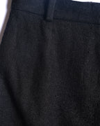 HERMES/ Straight Silhouette Wool Tuck Trousers