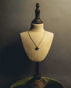 "Christian Dior" 90's-00's Crystal cd logo pendant necklace