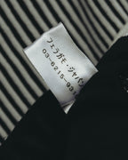 "Salvatore Ferragamo" 00's-10's Monochrome striped cotton knit polo