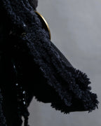 "GUCCI" Black bejeweled grosgrain ribbon