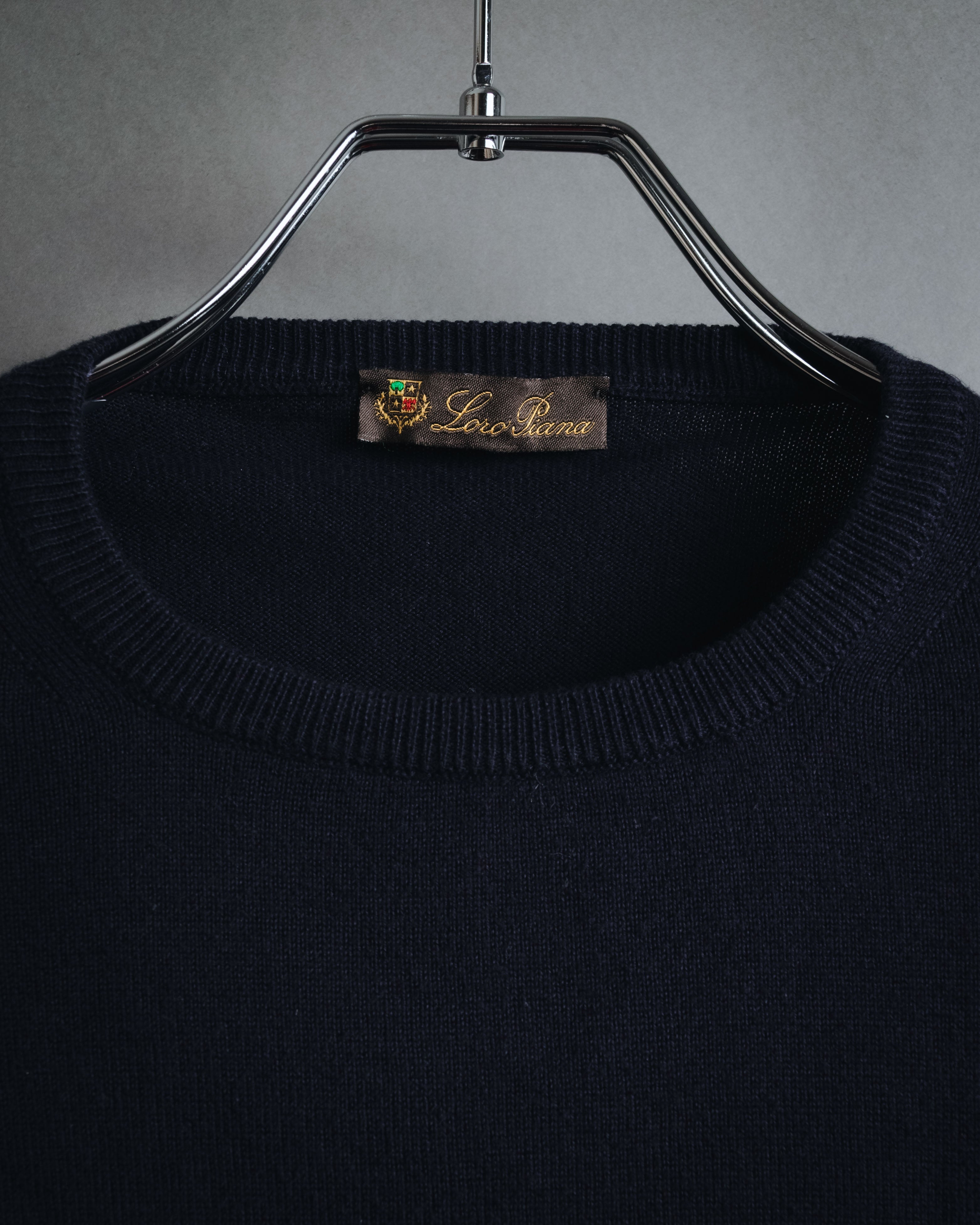 "Loro Piana" Refined high-gauge cotton crewneck knit