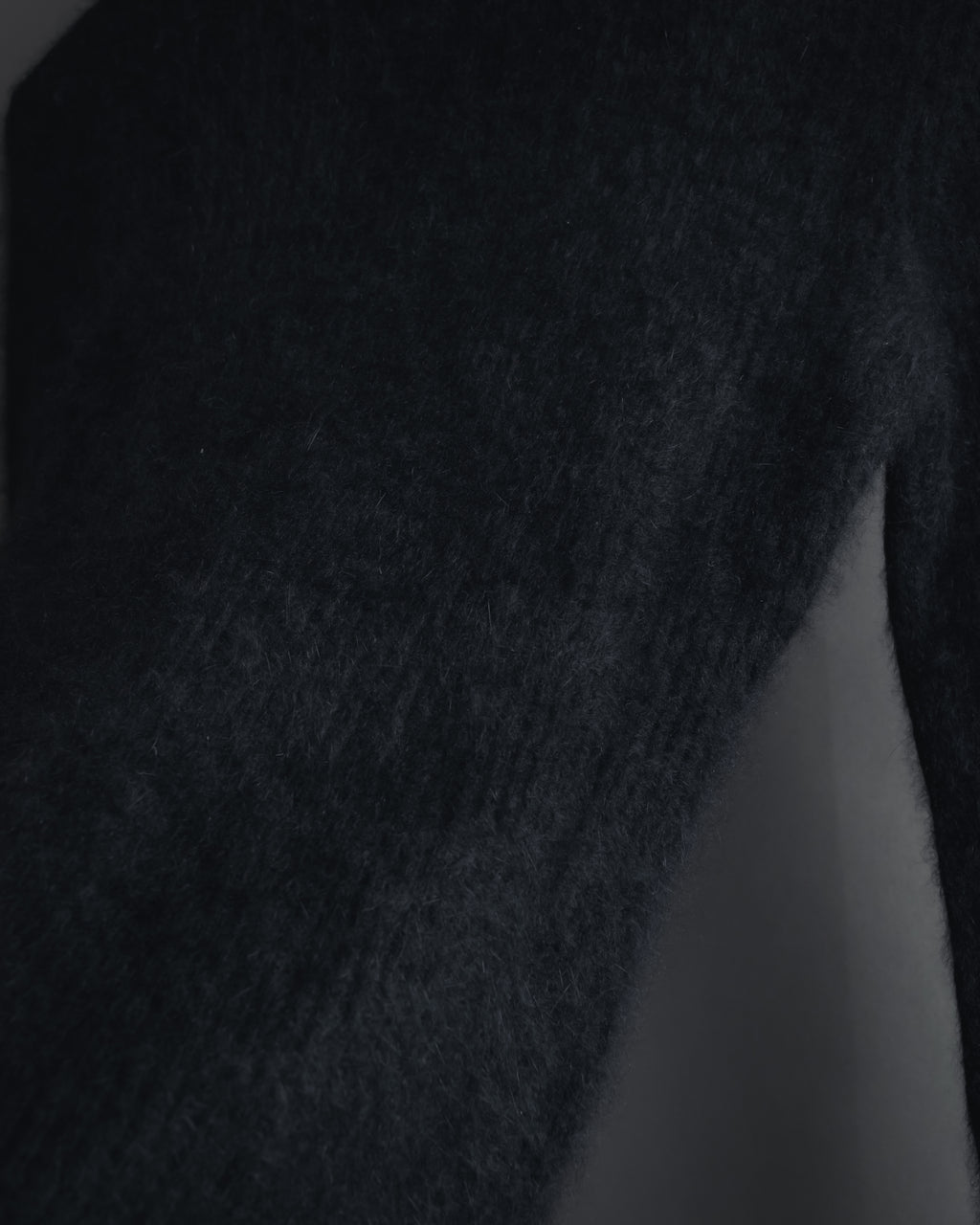 "I WISH" Angora-blend fuzzy turtleneck knit
