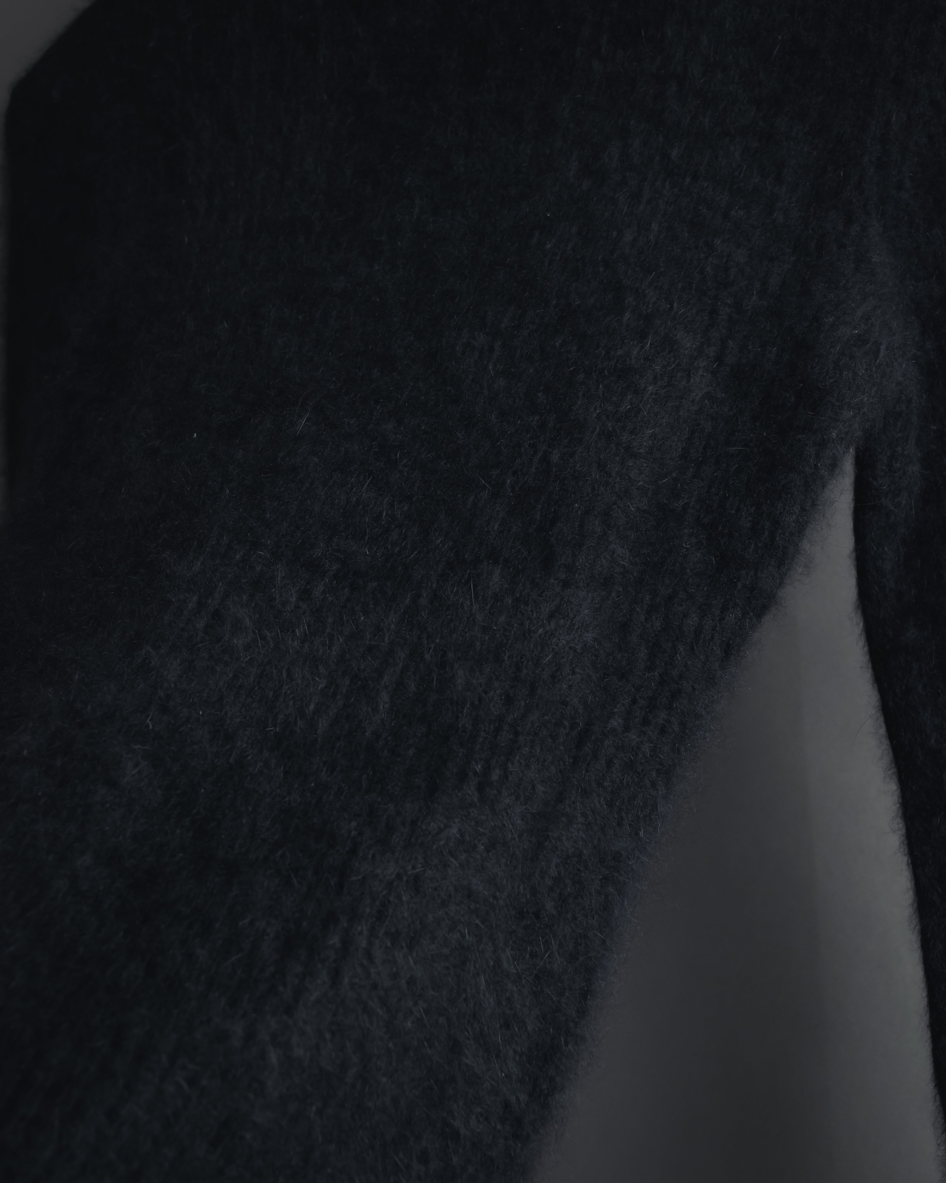 "I WISH" Angora-blend fuzzy turtleneck knit