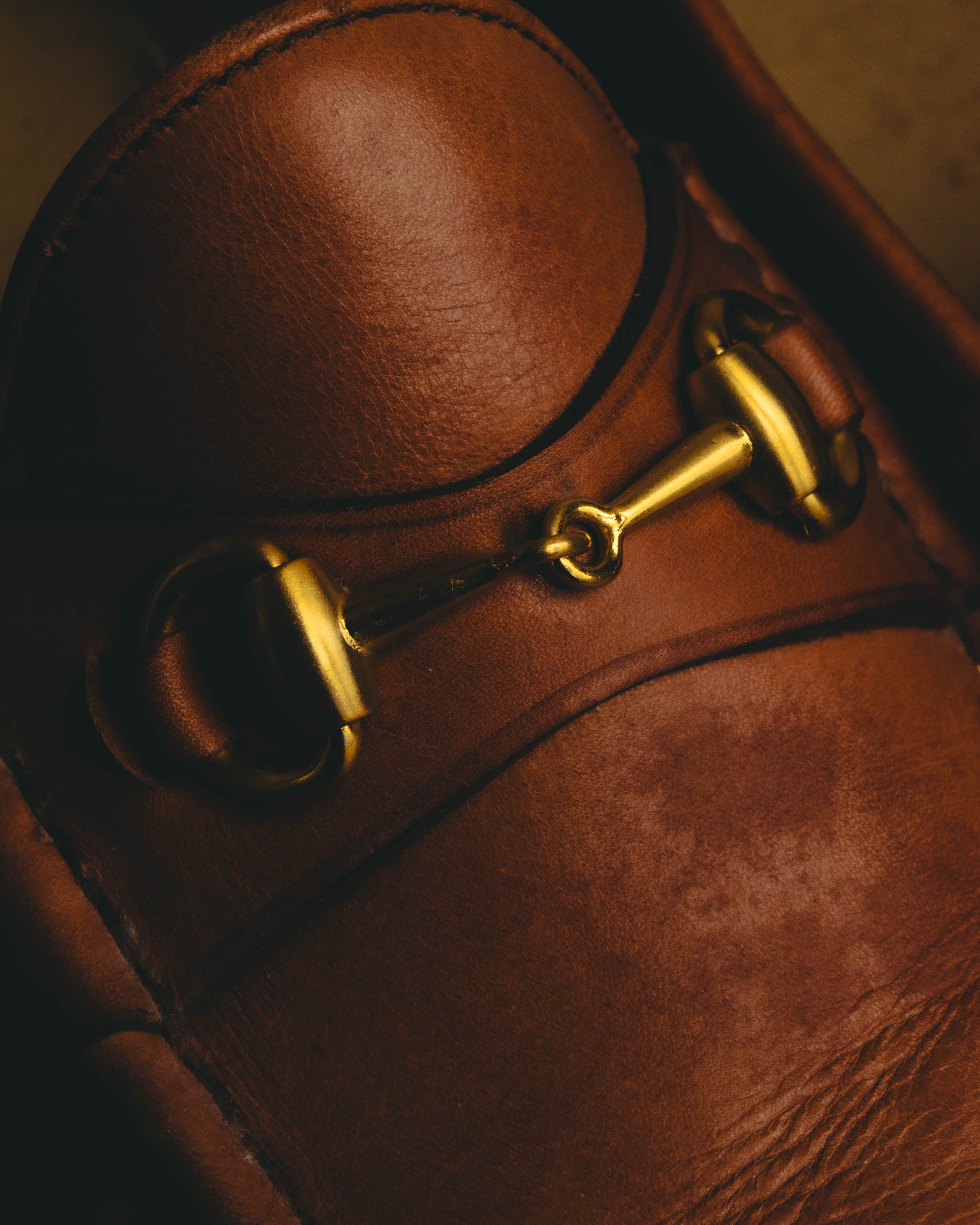 "GUCCI" 80's-90's Classic horsebit leather loafers