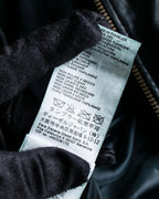 "DIESEL" Oversized stand collar lamb leather jacket