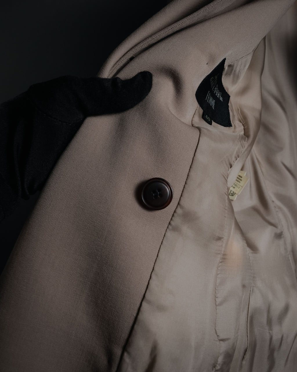 –SPECIAL– “Jean Paul GAULTIER FEMME” 90’s-00’s sculptural scarf collar tailored jacket