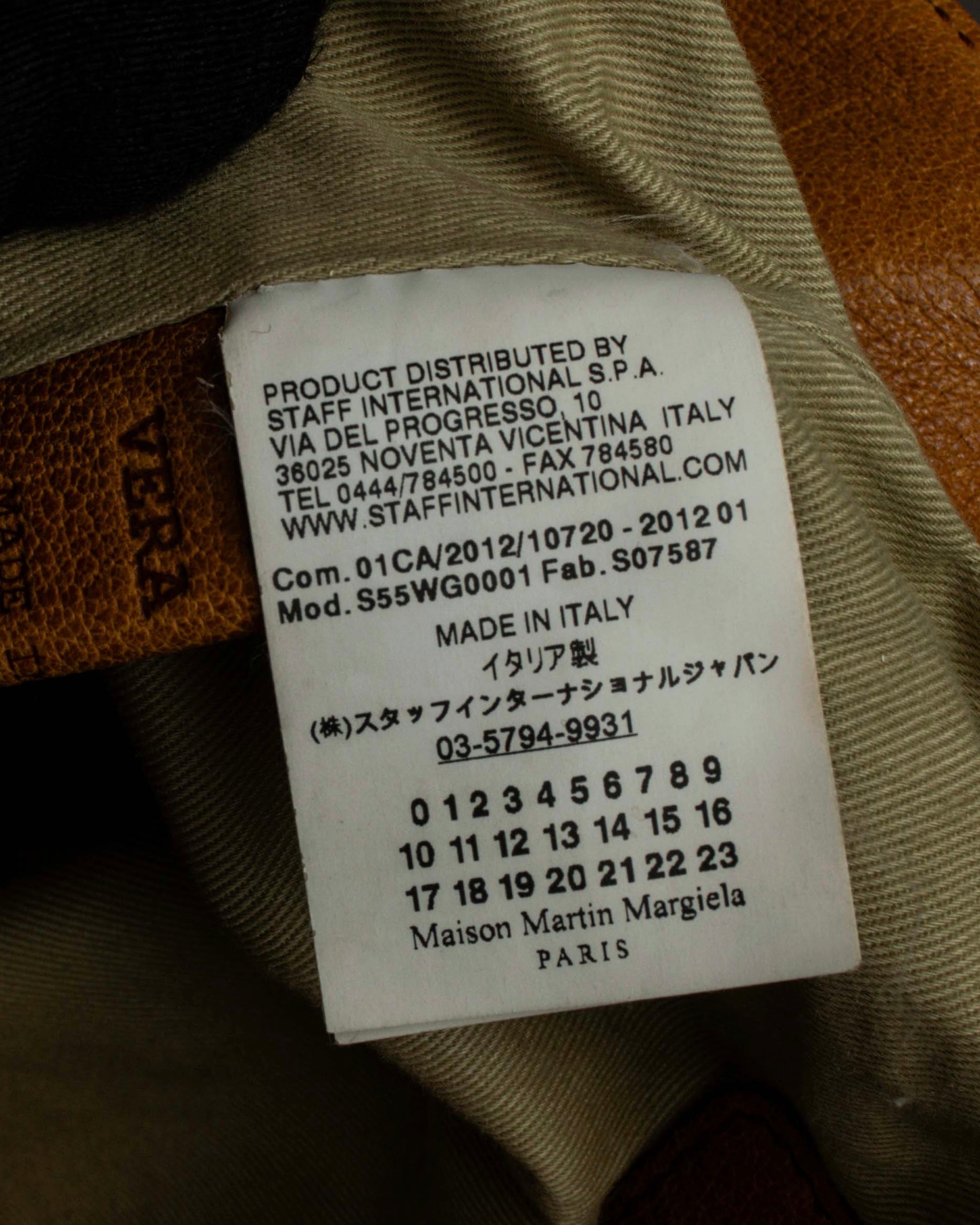 "MAISON MARGIELA" 12SS over flap design leather shoulder bag