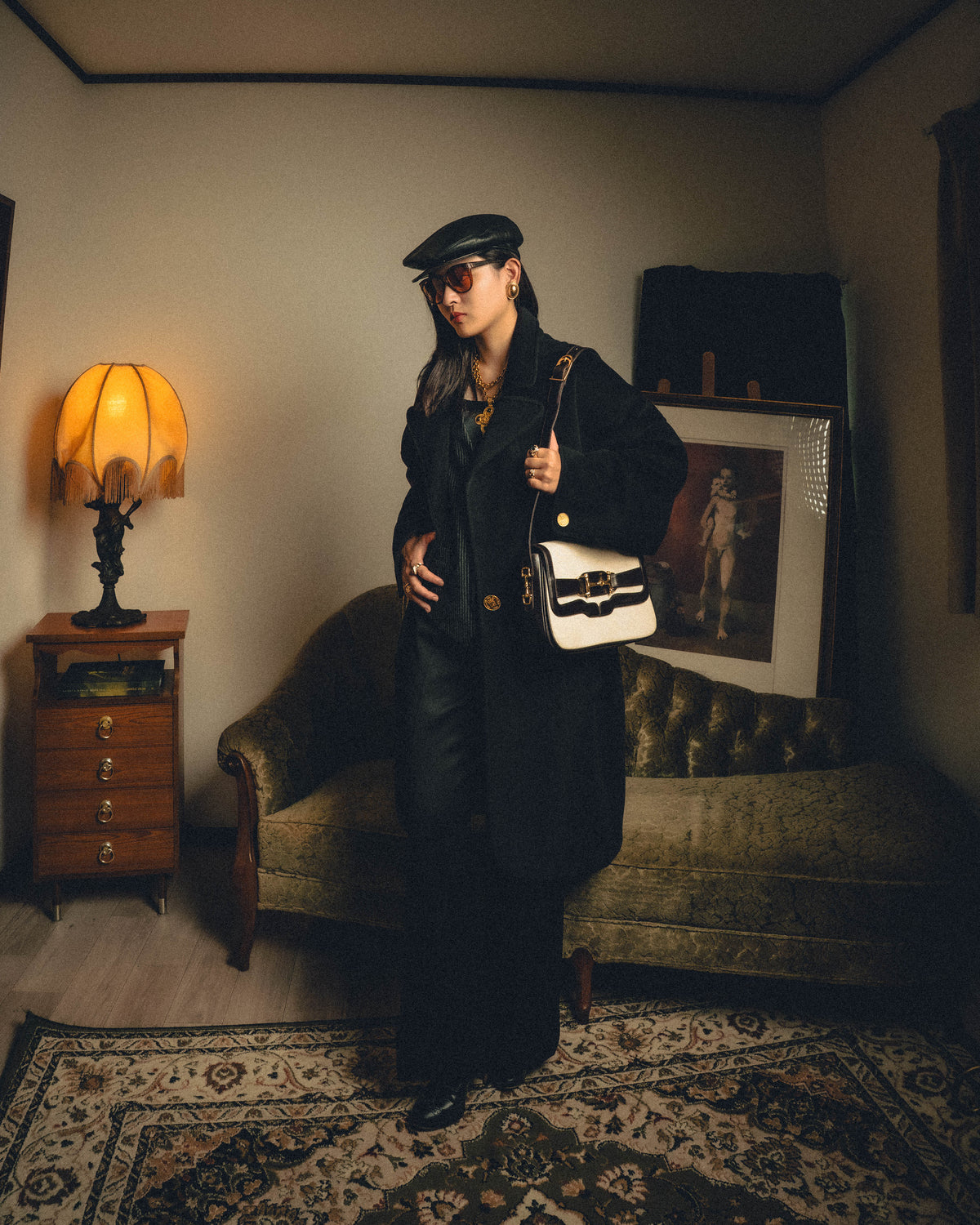 -SPECIAL- “CELINE” 70’s crécy horsebit canvas and leather shoulder bag