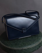 "LOEWE" Anagram logo engraved bicolor leather square bag