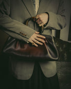 -SPECIAL- "GUCCI" 90's-00's Gathered leather top handle handbag