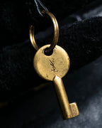 "YVES SAINT LAURENT" Gold parts design Muse toe leather bag