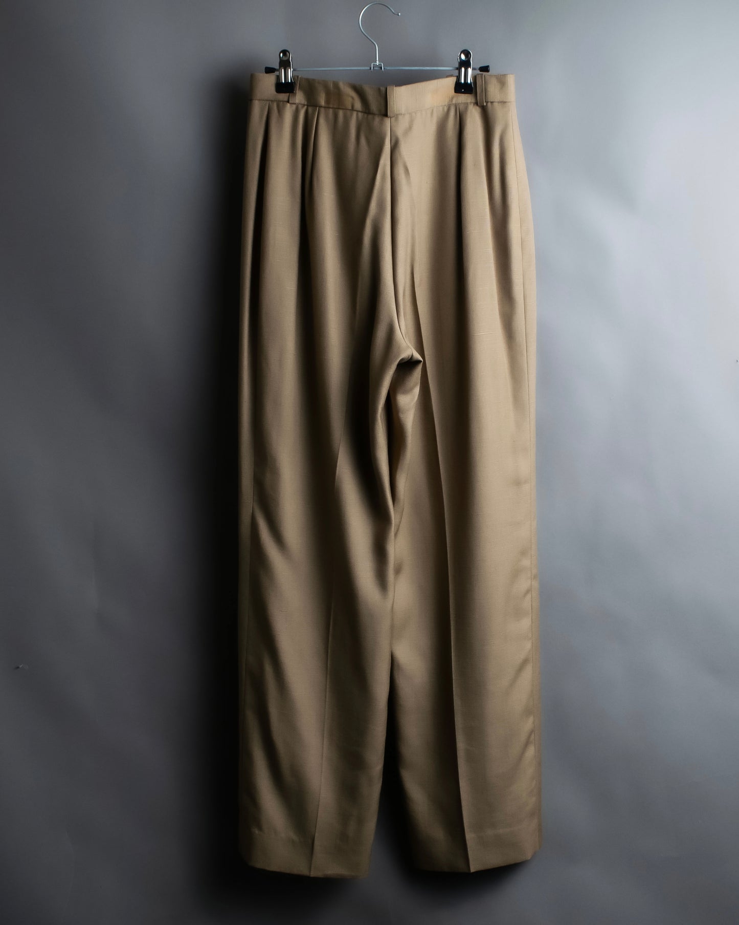 "Christian Dior" Center press wide tapered slacks