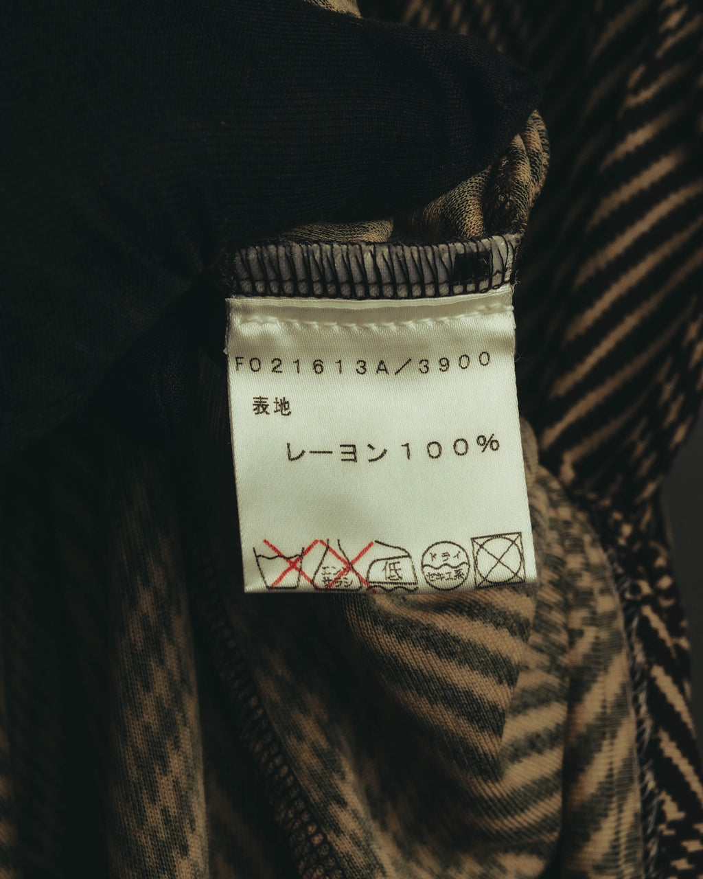 “CELINE” 90’s-00’s Chevron patterned long shirt dress