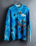 "PRADA" Abstract all over print mohair blend knit