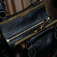 "Chloe" Horizontal design bicolor one handle leather purse bag