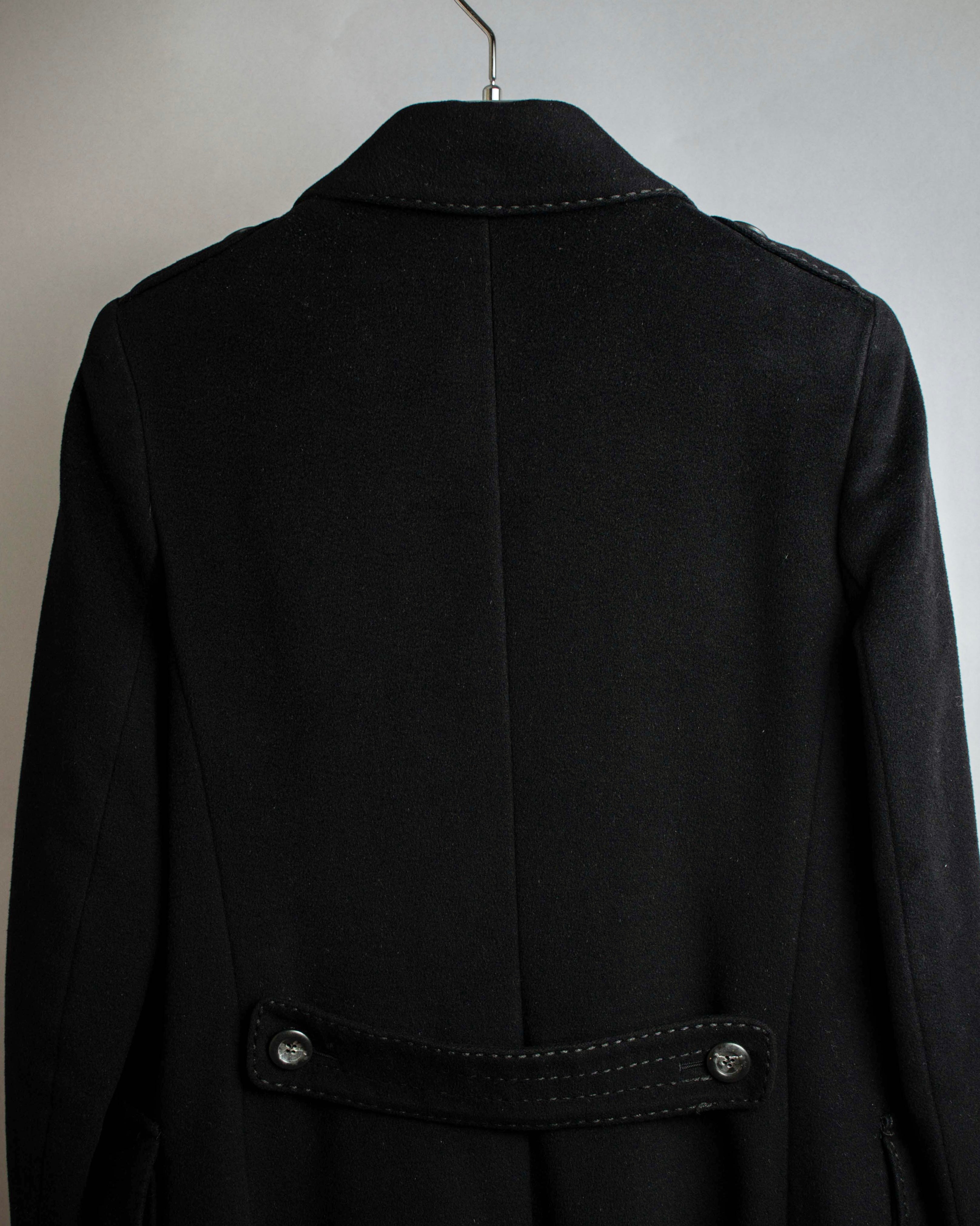 "Max Mara" Stitch design draping chester coat
