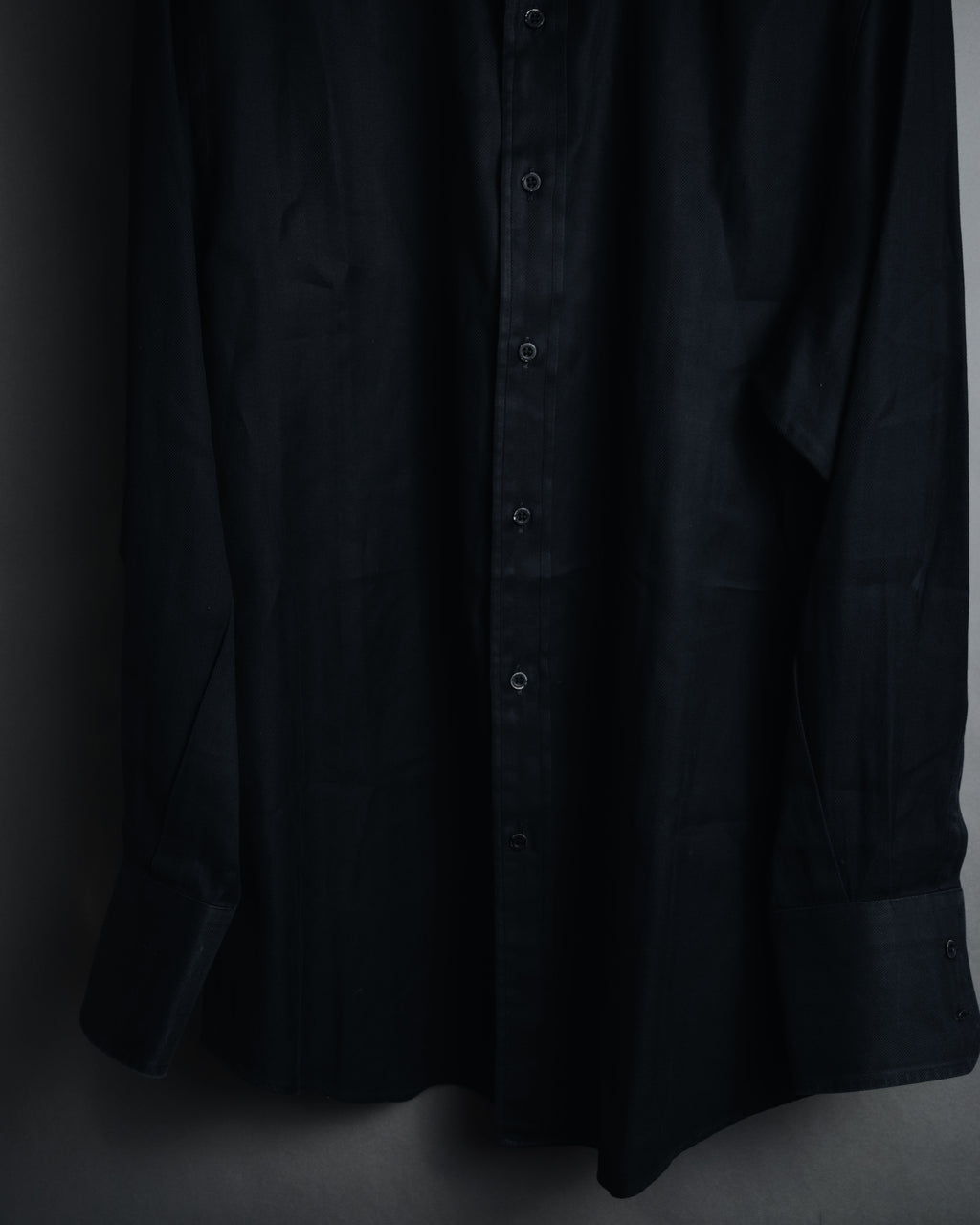 "GUCCI" 2008-2010 Herringbone wide collar dress shirt