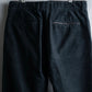 "HERMES" Leather trimmed design tapered pants