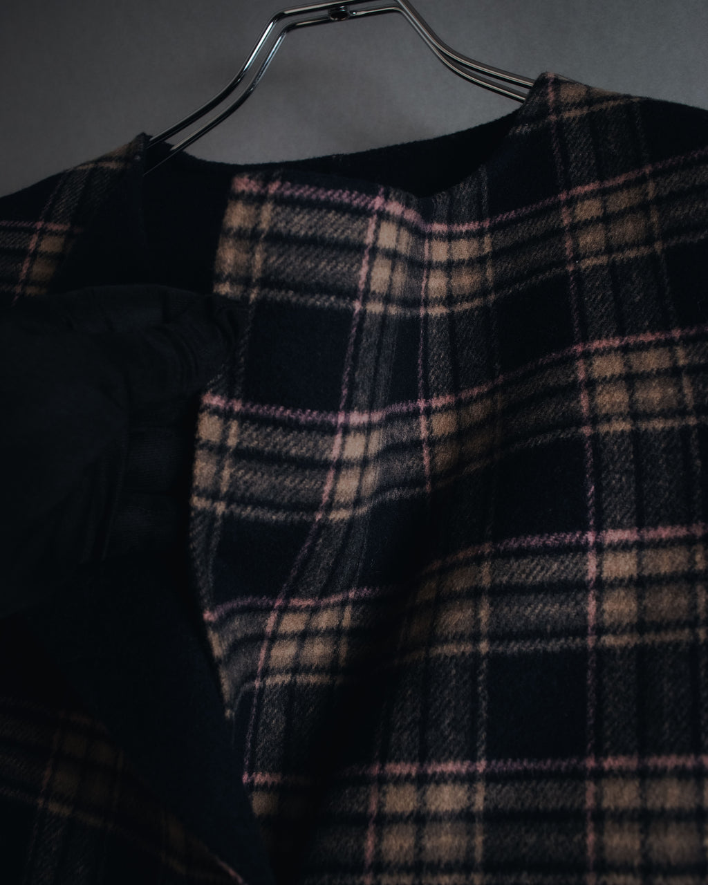 "WEEKEND MaxMara" 2010’s plaid virgin wool collarless jacket