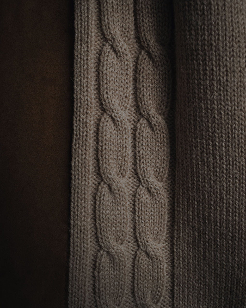 "Christian Dior" 90’s cable knit＆suede panel vest