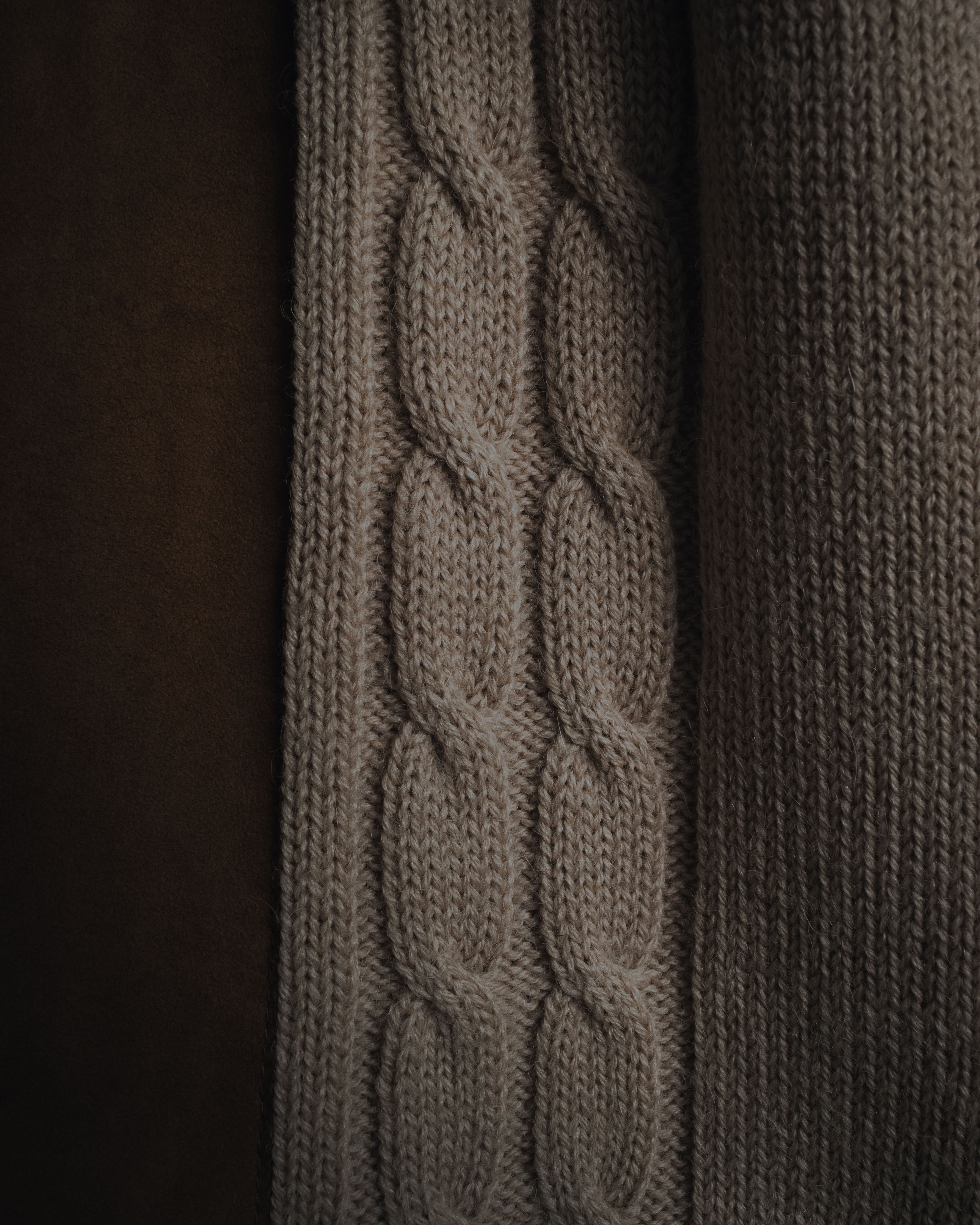 "Christian Dior" 90’s cable knit＆suede panel vest