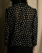 "robe de chambre COMME des GARCONS" 2002SS White dot pattern open collar shirt