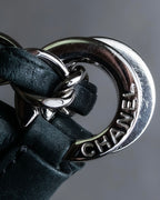 "CHANEL" Karl Lagerfeld design Matelasse chain Black shoulder bag