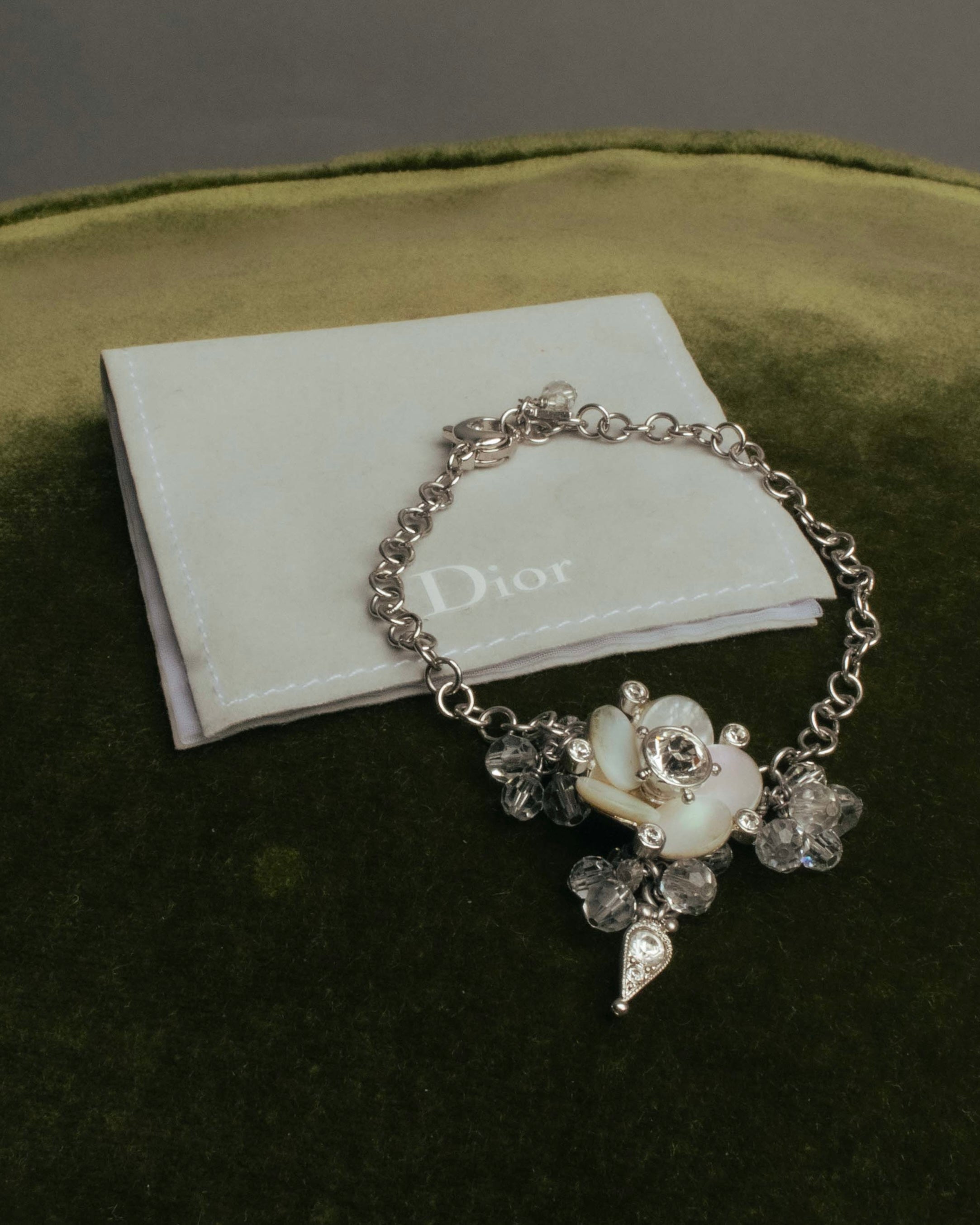 "Christian Dior" 00's Floral charm bracelet