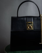“CELINE” Early 80’s equestrian hardware top-handle bag